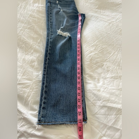 Anthropologie Pilcro | SZ 29 | The Vintage Straight Raw Hem Distressed Jeans - Picture 9 of 10